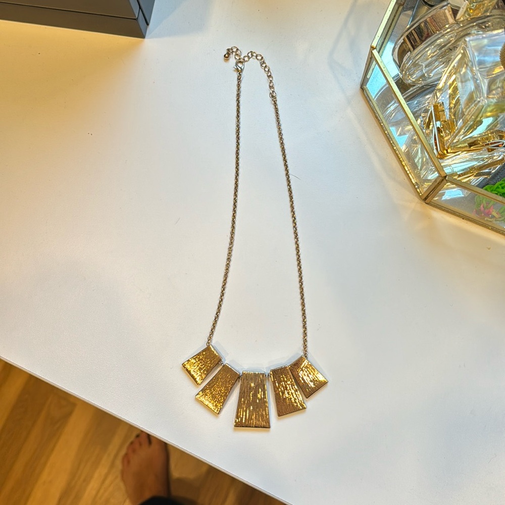 Gold statement necklace